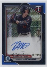 2024 Bowman Chrome Prospect Mega Box Blue Refractor Brandon Winokur Auto 09an