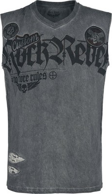 Rock Rebel by EMP Herren graues Tank-Top mit Waschung und Print