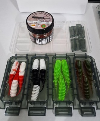 Selection Of New Harmony Baits T-FAT Lures 65mm Perch and Zander  New Meiho Box 