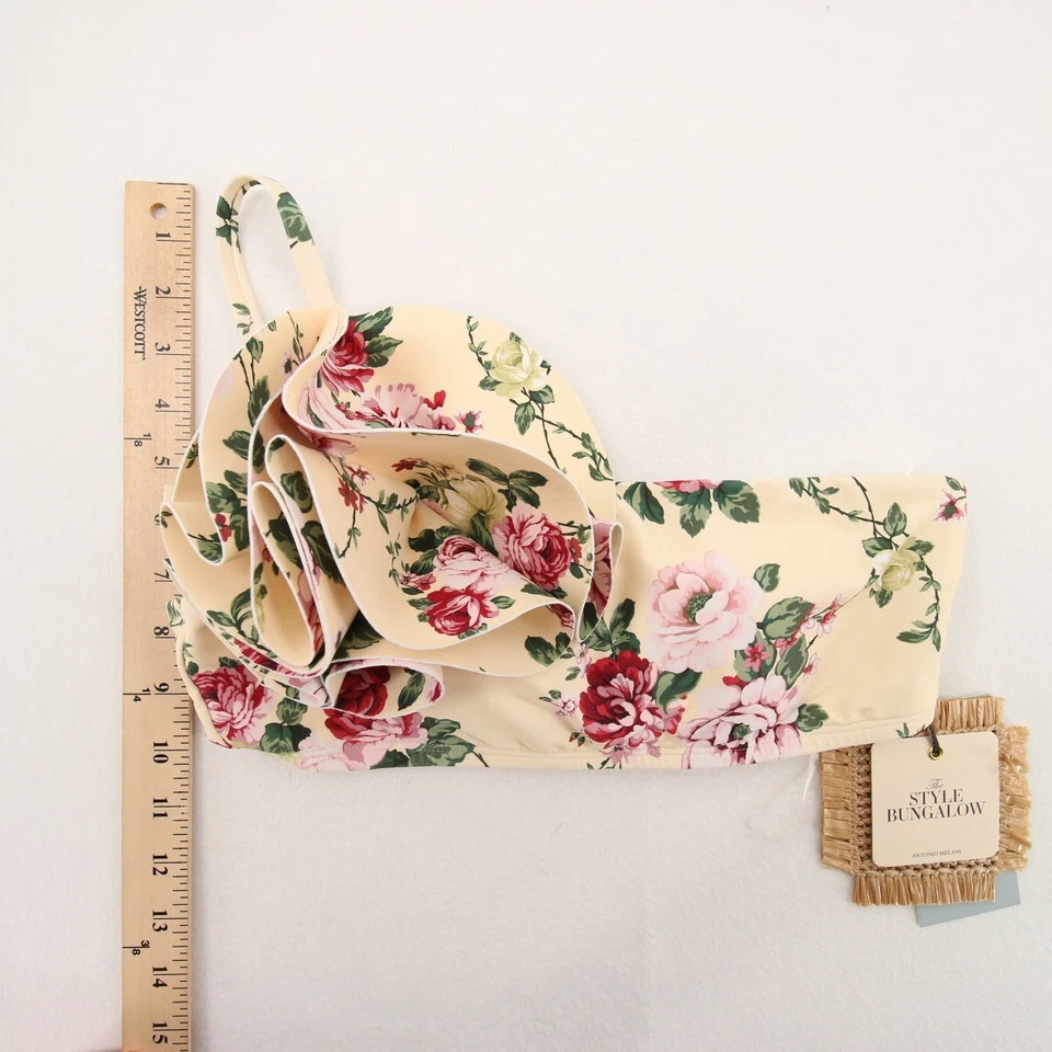 Antonio Melani x The Style Bungalow Mira Flores One Shoulder Bikini Top M NWT - Image 3 of 4