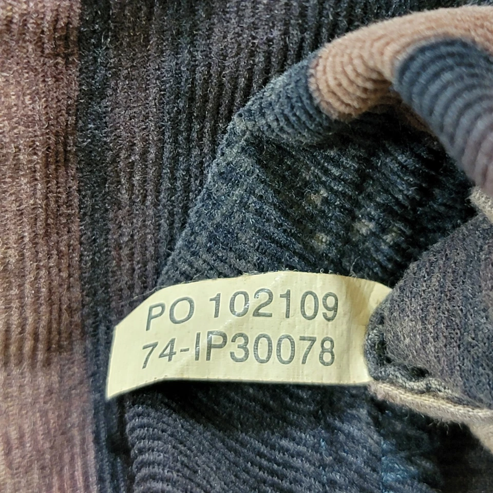 Indigo Palms Denim Tommy Bahama Corduroy Brown Aztec Paisley Abstract Mens S L/S - Image 4 of 4