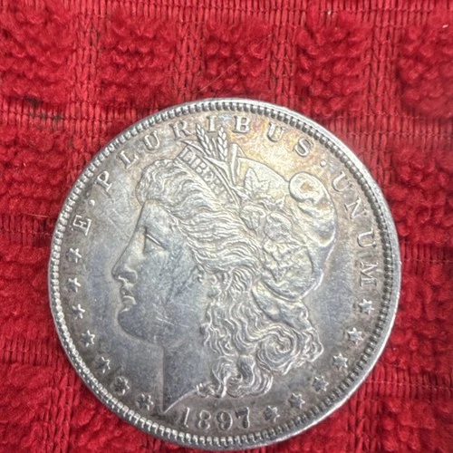 1897 Morgan Silver Dollar $1 Circulated Business Strike 0.9 Fineness Coin