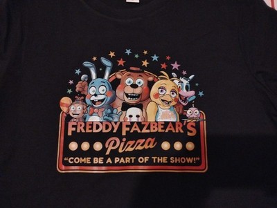 Five Nights at Freddy's Fazbear's Pizza Men's Large Shirt Black New Cotton