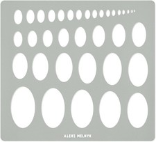 Aleks Melnyk No.210 Metal Ellipse Template, Stencil, Geometric Template,...