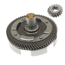 CAMPANA FRIZIONE PIGNONE CORONA 18 67 DENTI ELICOIDALI PIAGGIO APE 50 TM FL RST