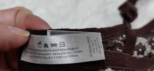 Victoria Secret Dream Angels Lined Demi Bra 34D Animal Print Sequins Brown Bow - Picture 7 of 8