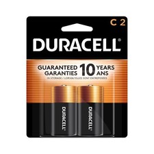 Duracell Coppertop C Batteries, 2 Count Pack, C Battery with Long-lasting Power,
