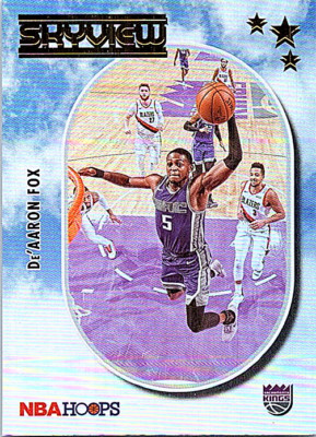 2021-22 NBA Hoops Basketball Foil Skyview #23 De'Aaron Fox Kings 