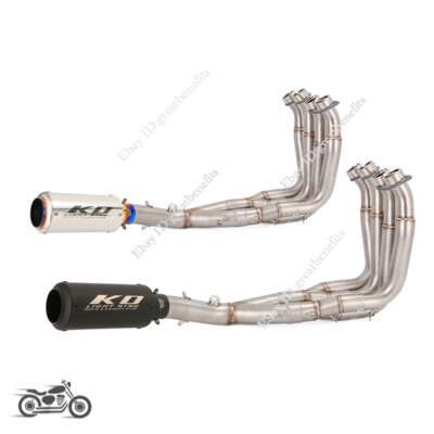 Slip On For Yamaha YZF R6 2006-2016 Exhaust Tip Mid Connect Pipe System Silencer