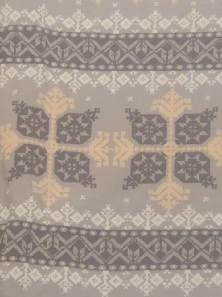 Traje de mujer talla M Union 1 pieza pijama Fair Isle estampado de zorro nórdico gris y blanco Foto 4 de 4