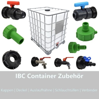 IBC Container Zubehör | Absperrventile | Auslaufhähne | Adapter | Kugelhähne |