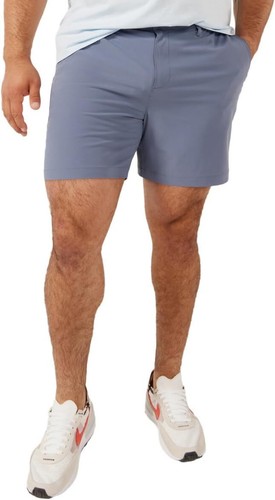 Men's Casual Shorts 6in Inseam Elastic Waist Water Resistant Zipper Pockets - Picture 14 of 15