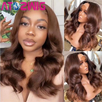 Brown Wig Sale Long Lacefront Swisslace 2020 Wig Chocolate Brown 13x4 Lace Frontal Wig 20Inch Lace Front Body  main image 2