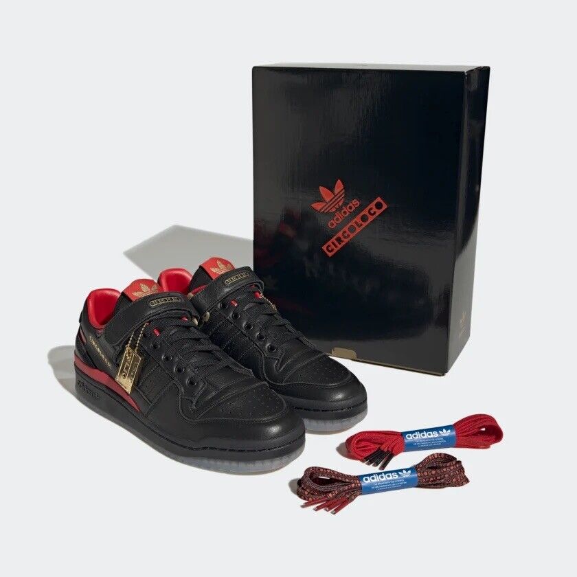 Adidas Originals Forum Low x Circoloco Black Red Men's Adidas Originals Forum Low x Circoloco Black Red Men's