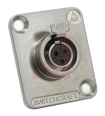 Switchcraft 3-fach Panelmontage XLR-Stecker, Buchse, vergoldete Kontakte