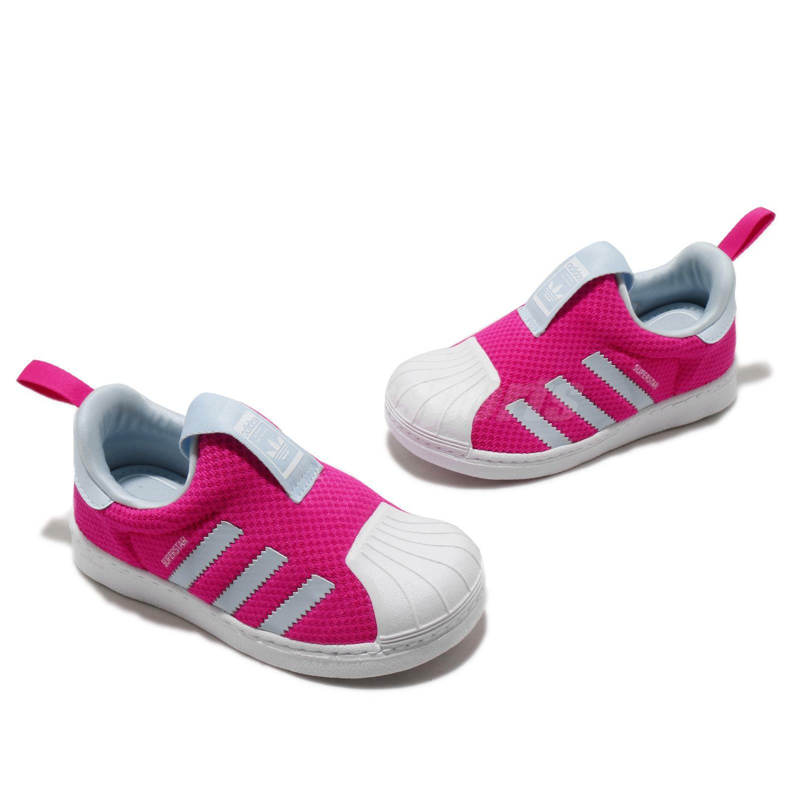 adidas Originals Superstar 360 I Shock Pink Blue White TD Toddler Infant  FV3377 | eBay