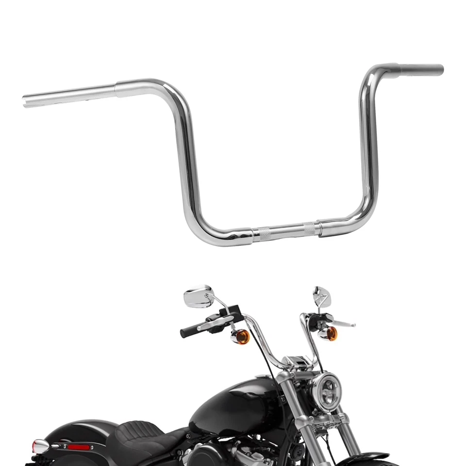 Manillar de suspensión Rise Ape de 12" apto para Harley Road King Sportster Dyna Low Rider Foto 2 de 4