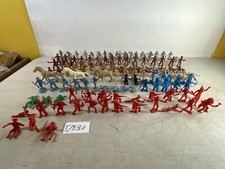 HUGE MPC Marx Vintage Toy Soldiers Cowboys  Indians troops Lot 17E88