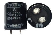 Snap in Capacitors 220uF 200V 22 25 MM 2 PCS