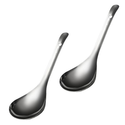  2 Pcs Löffel Aus Edelstahl Küchenlöffel Zum Kochen Tiefe Suppenlöffel