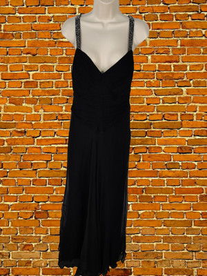 BNWT WOMEN PEARCE FIONDA DEBENHAMS UK 10 BLACK OCCASION PARTY EVENING MAXI DRESS
