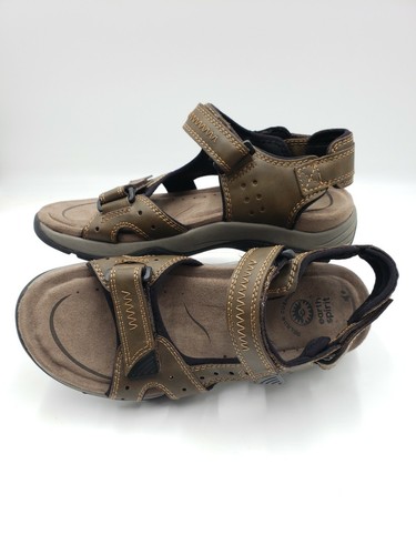 Scarpe sandali sportivi marroni Earth Spirit uomo cinturino regolabile taglia US 10 usate - Foto 9 di 12