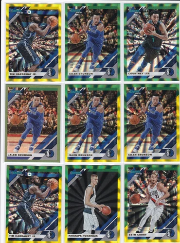 2019/20 Donruss Lot DALLAS MAVERICKS Yellow Laser /25, Green /99, Flood, G/Y Lsr