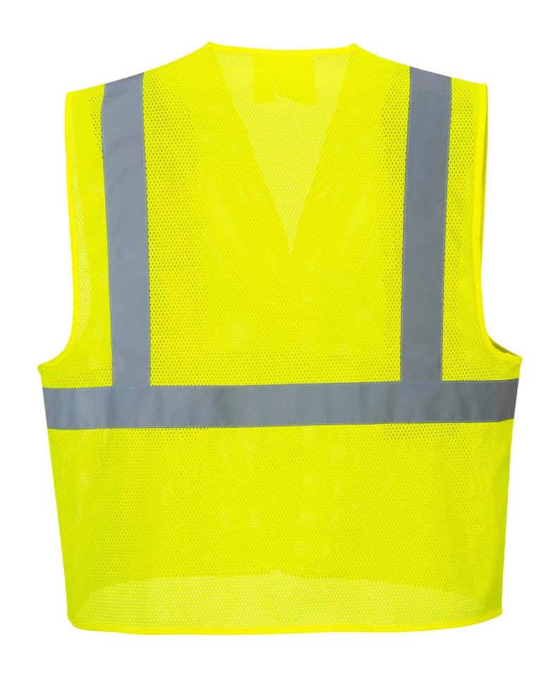 Portwest UC492 Economy Hi-Vis Reflective Cooling Mesh Safety Work Vest ANSI - Image 2 of 2