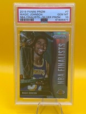2019-20 Panini Prizm #7 Magic Johnson NBA Finalists Silver Prizms PSA 10 Lakers