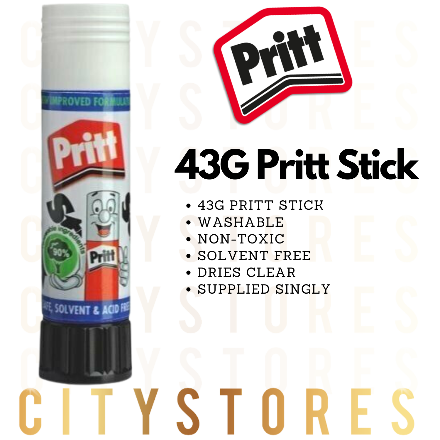 Pritt Stick Glue Stick Washable Non Toxic Arts Crafts School Office 11g