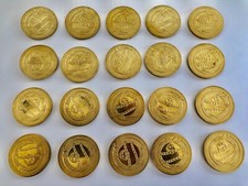 wholesale lot of 20 Solid Brass spinner POG SLAMMERS  with 8-Ball & snake 1.2 oz