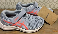 🍒 ASICS Kid's CONTEND 7 PS Running Shoes Mist/blazing Coral(size US K11)AS SHOW