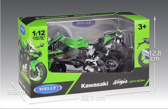Welly 1:12 Kawasaki 2021 Ninja ZX-10R Motorcycle Bike Model Welly 1:12 Kawasaki 2021 Ninja ZX-10R Motorcycle Bike Model