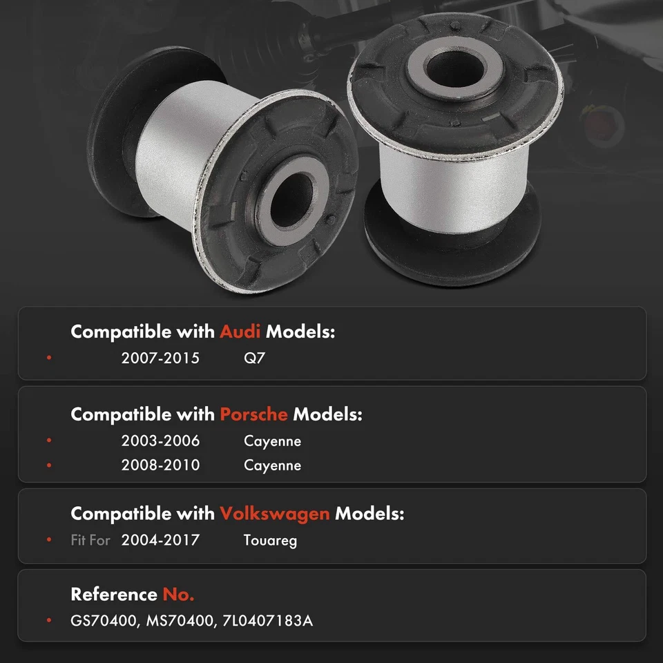 2x Buje de brazo de control delantero inferior delantero para Audi Q7 2007-2015 Porsche Cayenne Foto 2 de 4