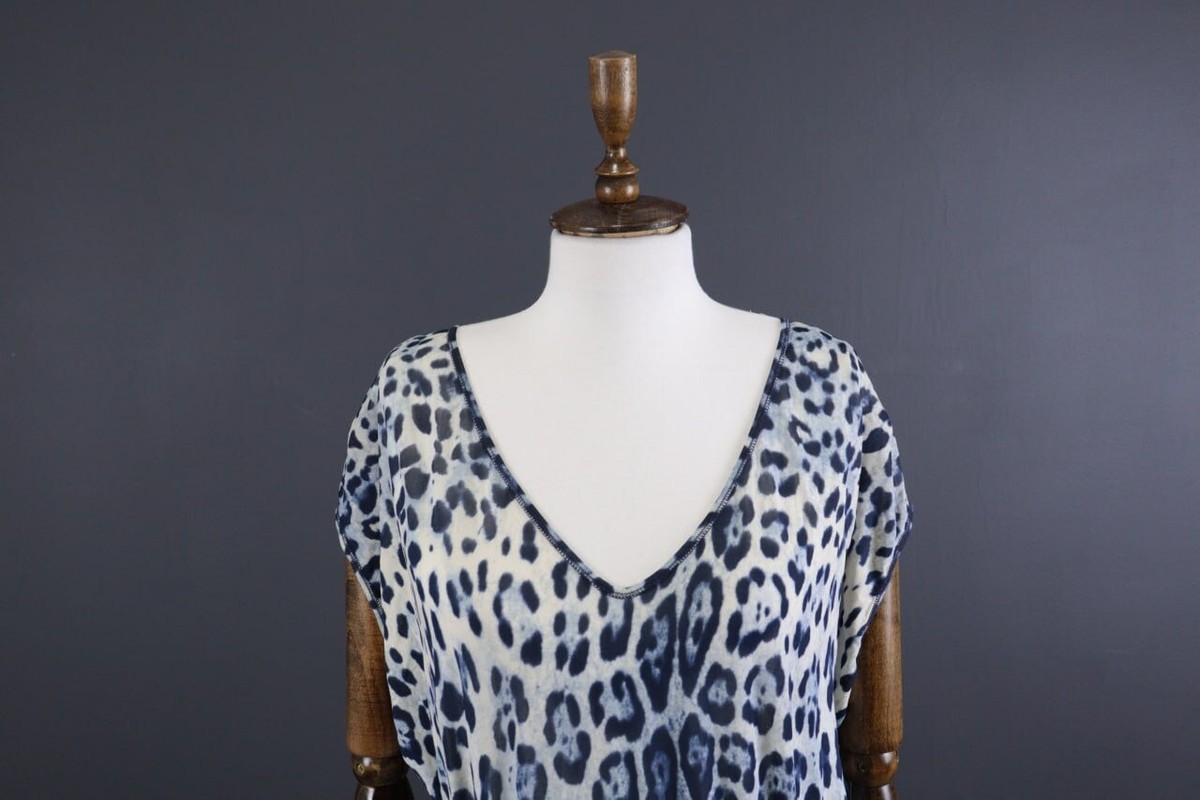 CLASS ROBERTO CAVALLI Leopard Print Belted Short Sleeve Wrap Dress