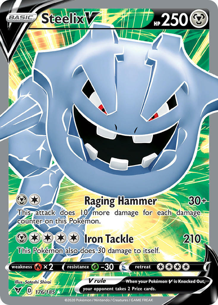 Steelix V 126/185 - Vivid Voltage - Full Art Holo Pokemon Steelix V 126/185 - Vivid Voltage - Full Art Holo Pokemon