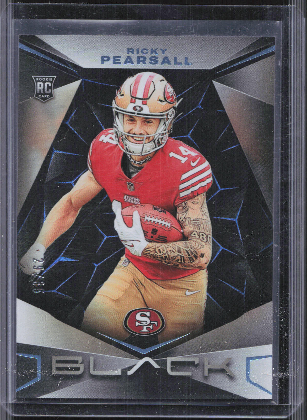2024 Panini Black #183 Ricky Pearsall Blue RC Rookie #/35 49ers RG2
