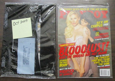 PLAYBOY MAGAZINE OCT 2009 VAMPIRE BLOODLUST SEX ON CAMPUS NEW SEALED UNOPENED