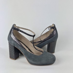 clarks grey court shoes