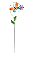HOME GARDEN POOL YARD DECOR - BUTTERFLY YARD STAKE 23.5" - METAL BRAND NEW