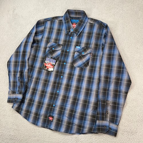 Dixxon Hemd Herren XL blau kariert Verbrennung FR feuerflammhemmend Flanell Arbeit