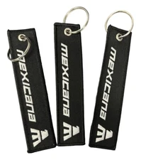 Set 3 Keychain NEW MEXICANA DE AVIACION  - 130*30mm twill+embroidery - Two Slide