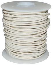 100 Feet White 22 Gauge Solid Hook-Up Wire, Tinned Copper, PVC Insulation