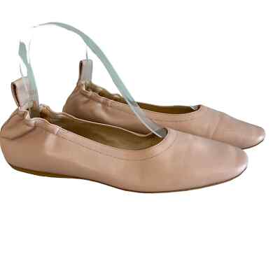 Everlane Women's Tan Slip On Elastic Back Round Toe Leather Flat