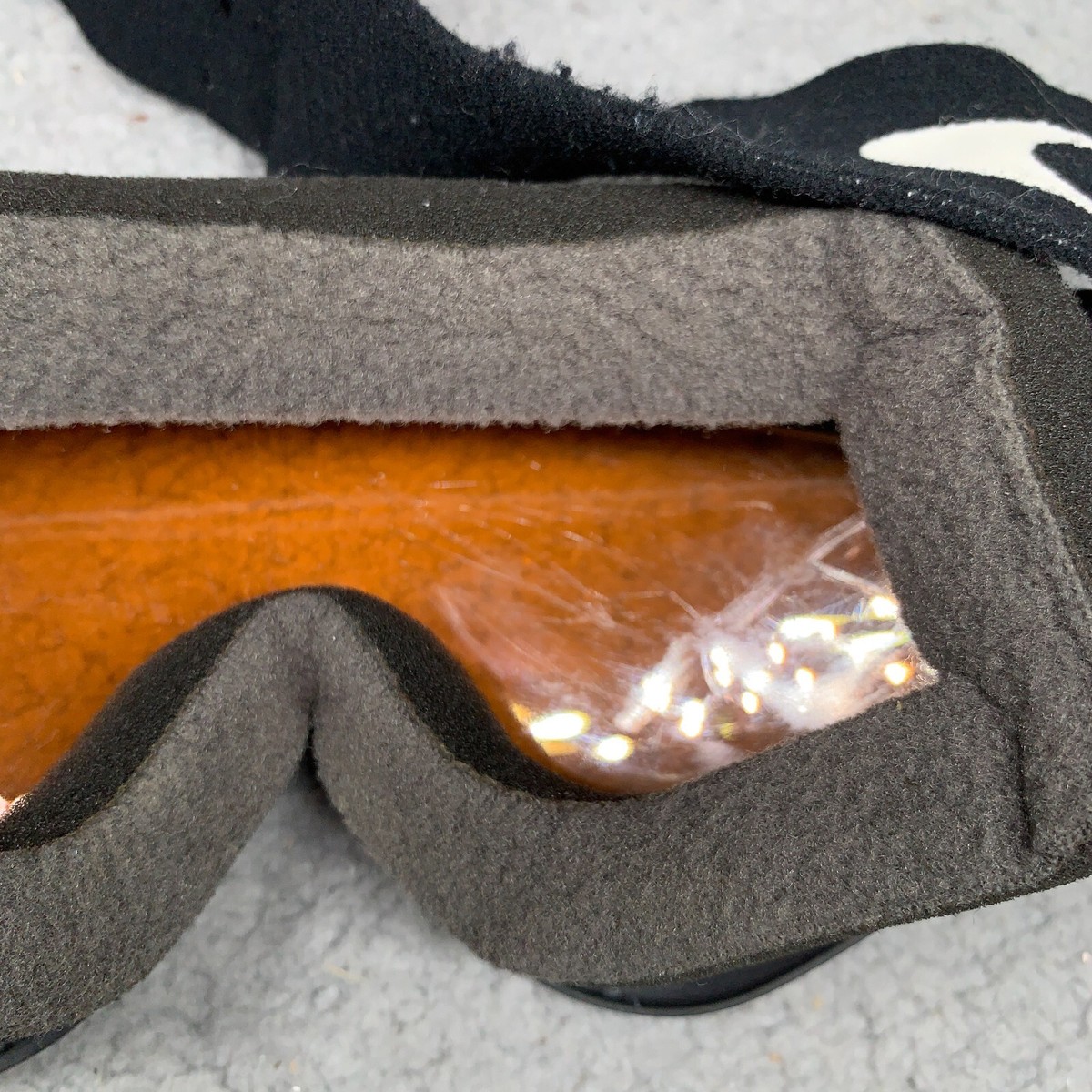 VINTAGE Oakley Ski Snowboard Goggles Orange Lens Cracked | eBay