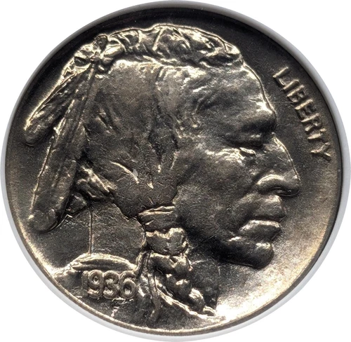 1936 5c Indian Head Buffalo Nickel MS 62 ANACS Soap Box # 989502 + Bonus