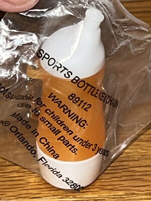 Tupperware *NEW* ORANGE SPORTS WATER BOTTLE KEYCHAIN Gadget Consultant GIVEAWAY