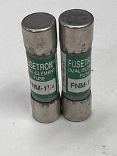 (2) NEW FNM-1-1/4 FUSETRON DUAL-ELEMENT FUSE 250V
