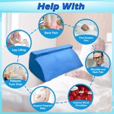 Triangle Wedge Pillow Cushion for Sleeping Post Surgery Bedsores Elderly Support