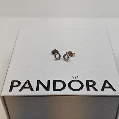 Original Pandora Ohrringe Poliert Krone O Klar Ohrstecker ALE 925 298295